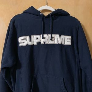 Supreme perforated logo hoodie